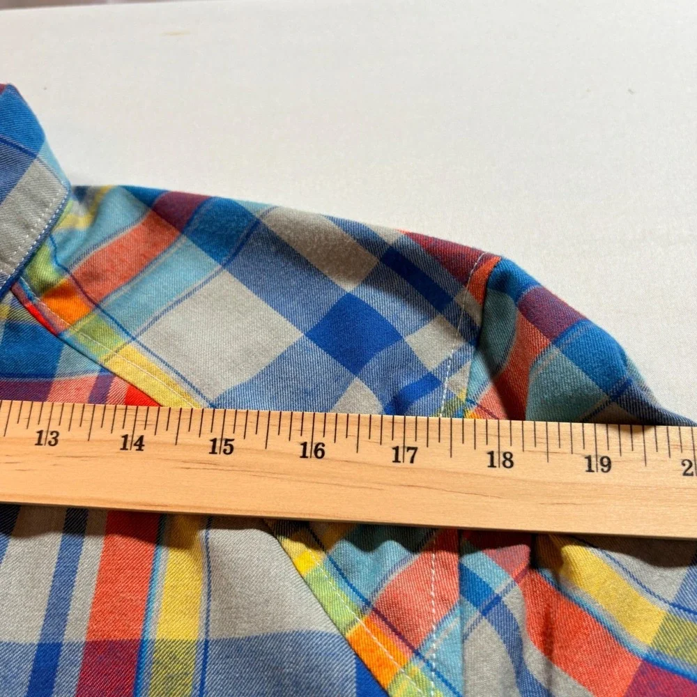 The North Face Plaid Button Down Shirt Mens Large Multicolor Long Sleeve Hiking